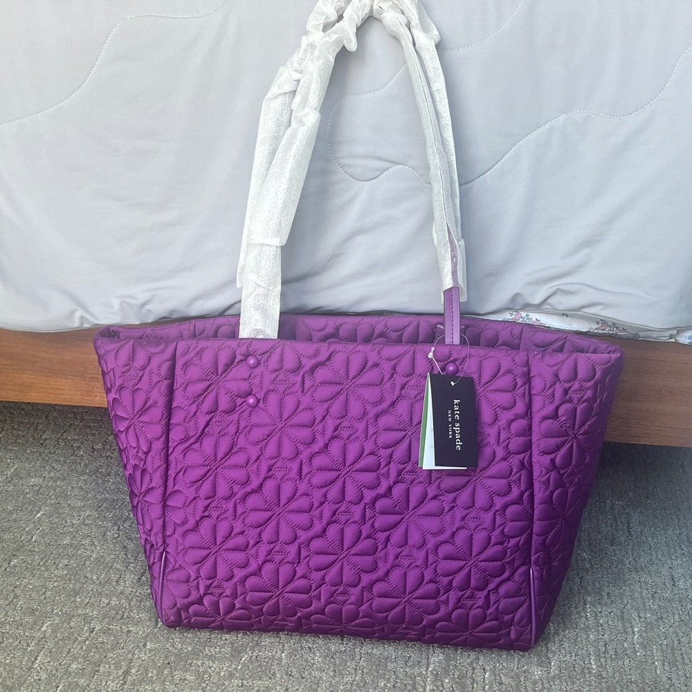 NWT Kate Spade Quilted Nightshade Medium Tote Bag